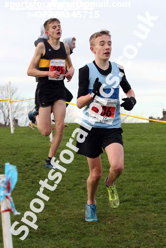 Boys under-15 North Eastern Cross Country, Redcar. Photo:  David T. Hewitson/Sports for All Pics